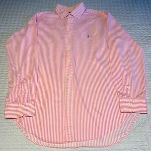 Men’s pink/white Polo shirt